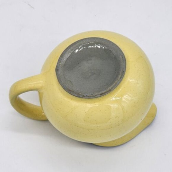 Vintage Harkerware Stone China Oven Proof Cream Pitcher Golden Dawn Yellow Gray - Picture 4 of 4